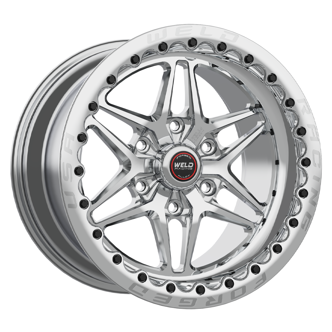 WELD Racing S81 Hd Beadlock 17X10 +18 Polished Center - Polished Shell