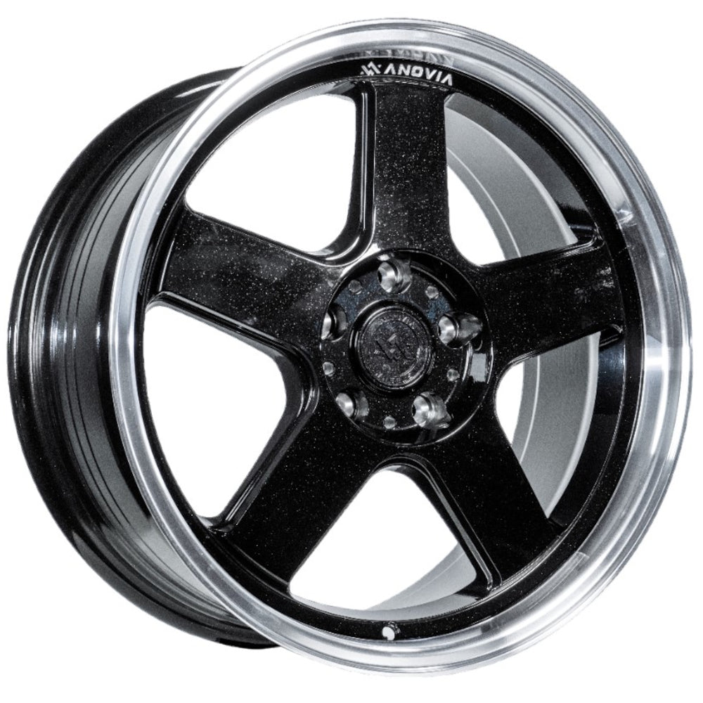 Anovia Wheels Highball 18X8.5 +35 Metallic Black W/ Machined Lip