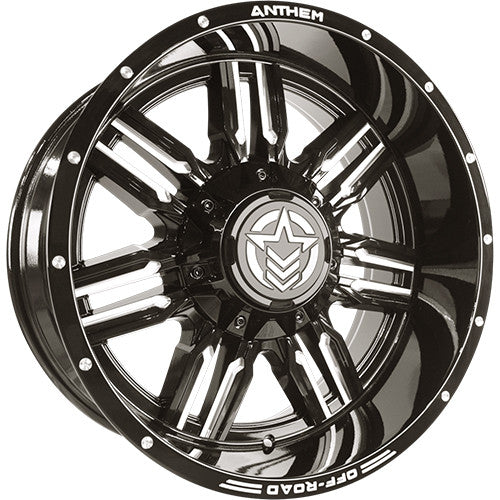 Anthem Off-Road Equalizer 20X10 -24 Gloss Black W/ Milled Edges