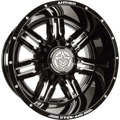 Anthem Off-Road Equalizer 20X12 -44 Gloss Black W/ Milled Edges