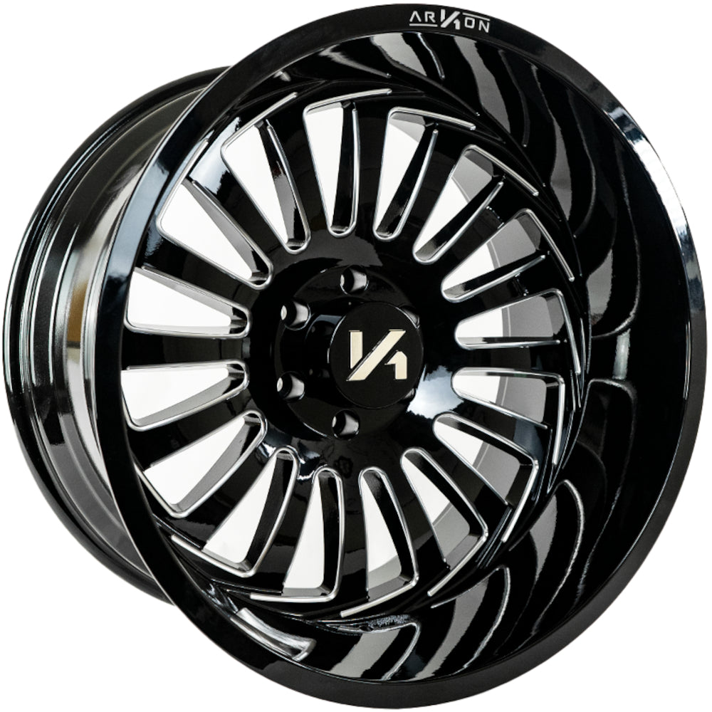 Arkon Off-Road Alexander 22X12 -51 Gloss Black W/ Milled Edges