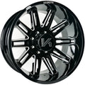 Arkon Off-Road Churchill 22X12 -51 Gloss Black W/ Milled Edges