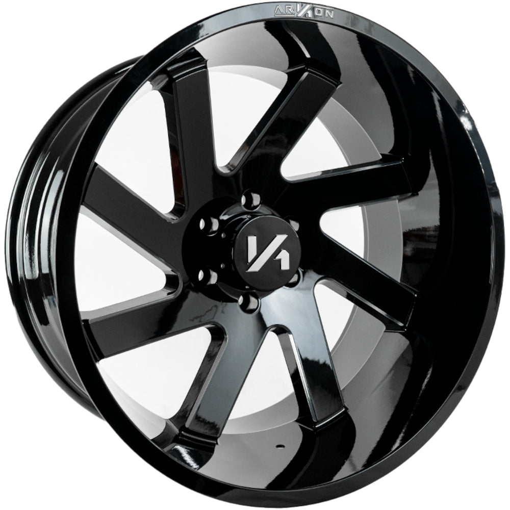 Arkon Off-Road Lincoln 22X12 -51 Gloss Black W/ Milled Edges