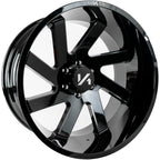 Arkon Off-Road Lincoln 20X12 -51 Gloss Black W/ Milled Edges