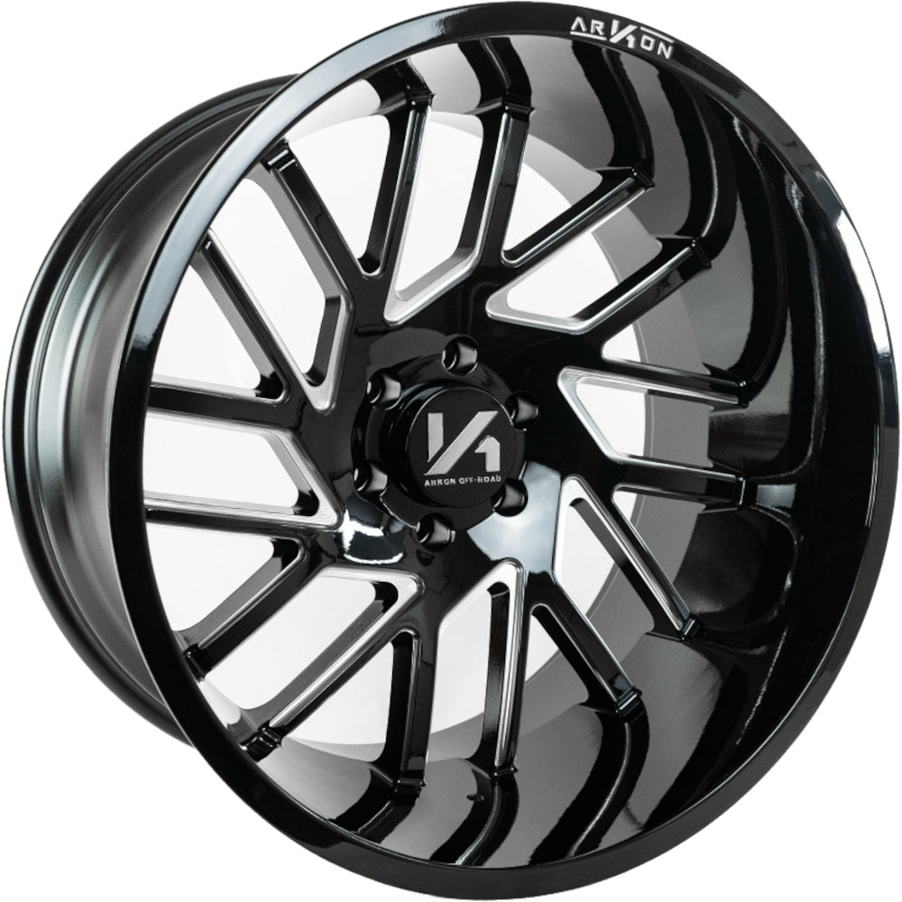 Arkon Off-Road Mandela 24X12 -51 Gloss Black W/ Milled Edges