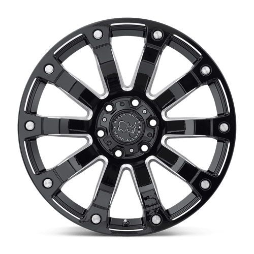 Black Rhino Hard Alloys Selkirk 20X10 -12 Gloss Black Milled