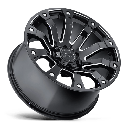 Black Rhino Hard Alloys Selkirk 20X10 -12 Gloss Black Milled