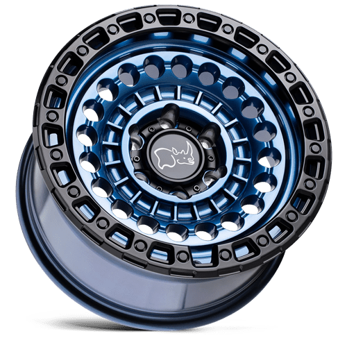 Black Rhino Hard Alloys Sentinel 17X8.5 -10 Cobalt Blue W/ Black Ring