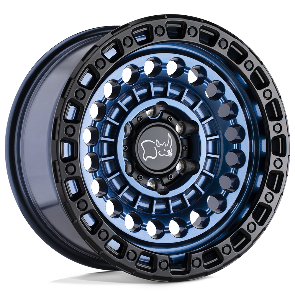 Black Rhino Hard Alloys Sentinel 17X8.5 -18 Cobalt Blue W/ Black Ring