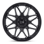 Black Rhino Hard Alloys Shockwave 20X9.5 +12 Gloss Black W/ Milled Spokes