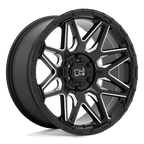 Black Rhino Hard Alloys Shockwave 20X9.5 +12 Gloss Black W/ Milled Spokes