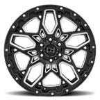 Black Rhino Hard Alloys Shrapnel 20X9.5 +12 Gloss Black W/ Milled Spokes
