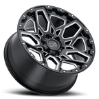 Black Rhino Hard Alloys Shrapnel 20X9.5 +12 Gloss Black W/ Milled Spokes