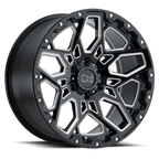 Black Rhino Hard Alloys Shrapnel 20X9.5 +12 Gloss Black W/ Milled Spokes
