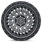 Black Rhino Hard Alloys Shredder 17X9 +0 Matte Gunmetal W/ Black Ring