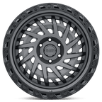 Black Rhino Hard Alloys Shredder 17X9 -18 Matte Gunmetal W/ Black Ring