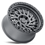 Black Rhino Hard Alloys Shredder 17X9 +0 Matte Gunmetal W/ Black Ring