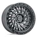 Black Rhino Hard Alloys Shredder 17X9 +0 Matte Gunmetal W/ Black Ring