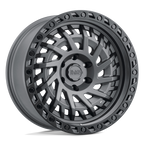 Black Rhino Hard Alloys Shredder 17X9 -18 Matte Gunmetal W/ Black Ring