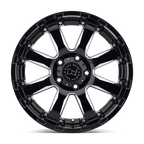 Black Rhino Hard Alloys Sierra 20X10 -23 Gloss Black W/ Milled Spokes