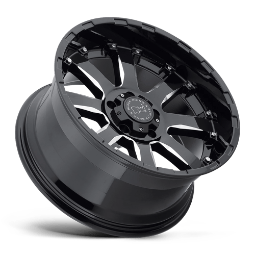 Black Rhino Hard Alloys Sierra 22X10 +0 Gloss Black W/ Milled Spokes