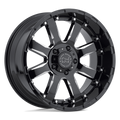 Black Rhino Hard Alloys Sierra 20X10 -23 Gloss Black W/ Milled Spokes