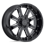 Black Rhino Hard Alloys Sierra 20X10 -23 Gloss Black W/ Milled Spokes