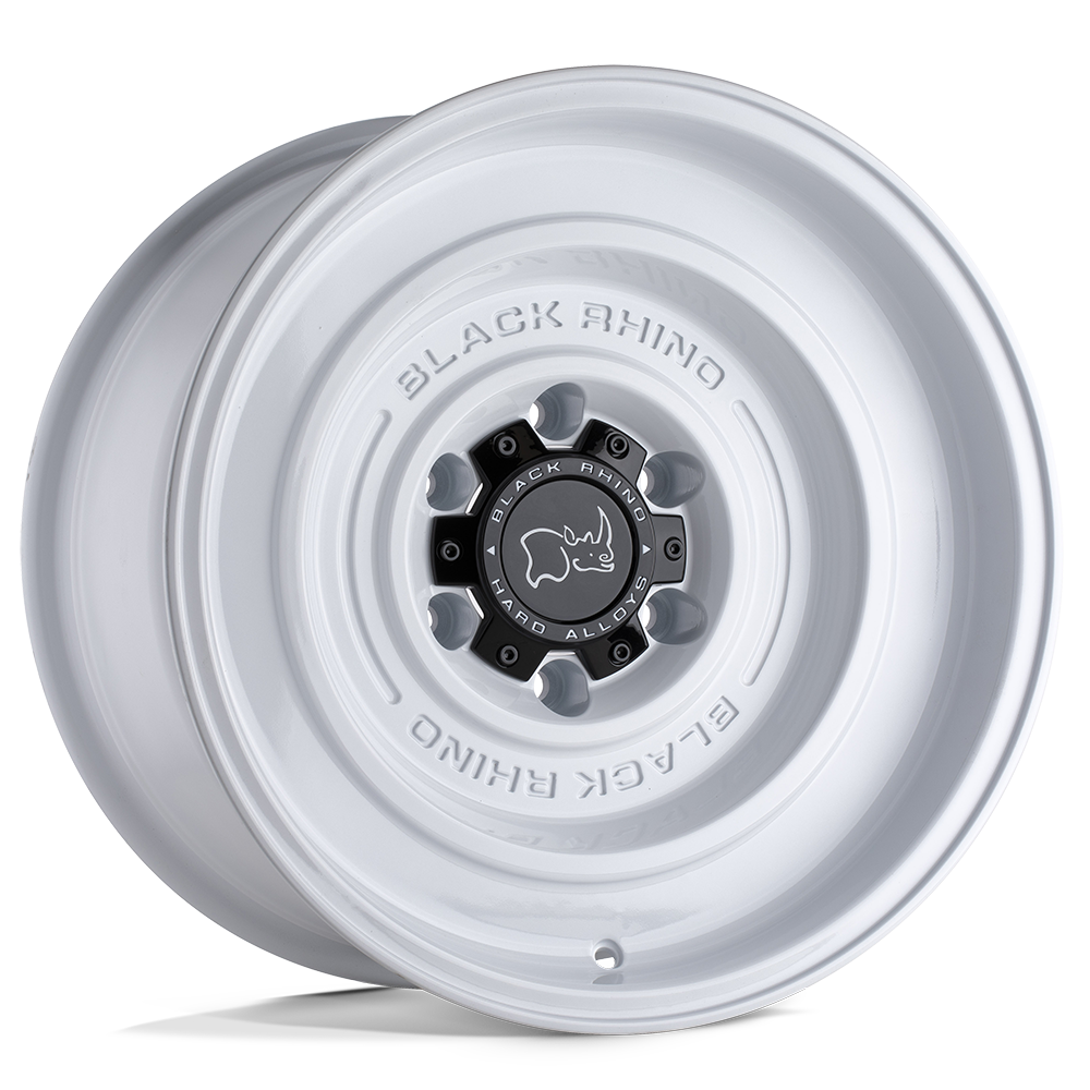 Black Rhino Hard Alloys Solid 17X9.5 -12 Gloss White