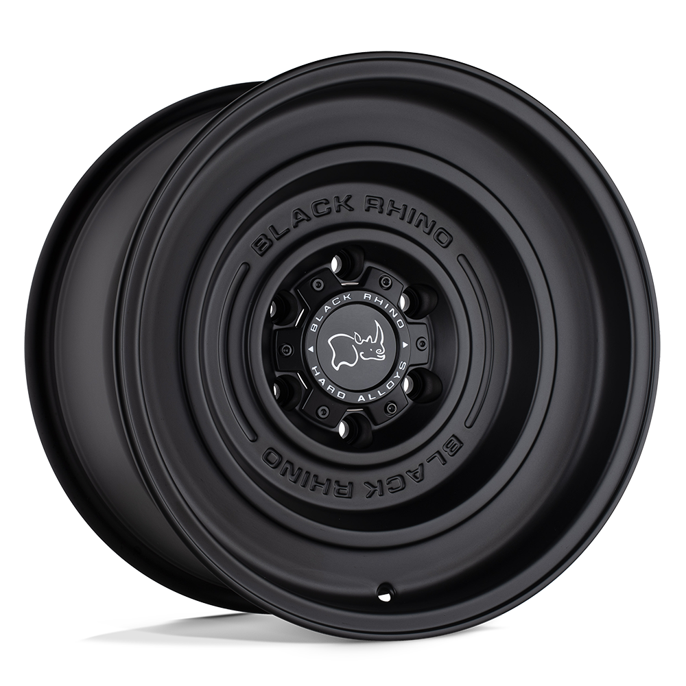 Black Rhino Hard Alloys Solid 17X9.5 -18 Matte Black