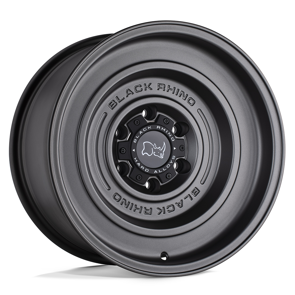 Black Rhino Hard Alloys Solid 17X9.5 -12 Matte Gun Black