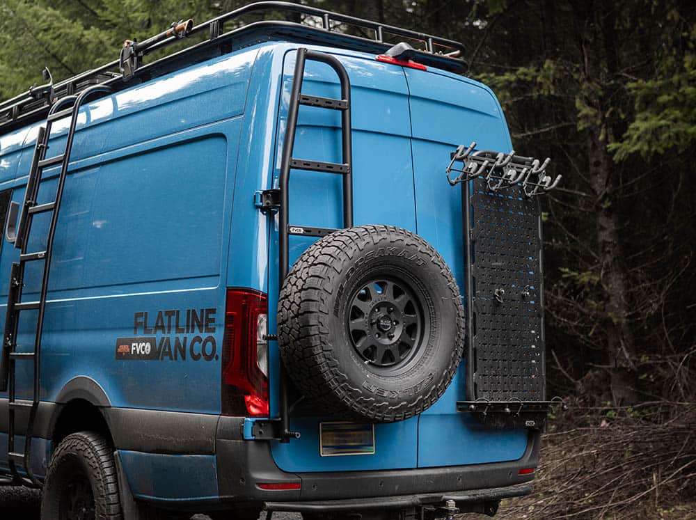 Sprinter Tire Carrier and Ladder + 180˚ Hinges