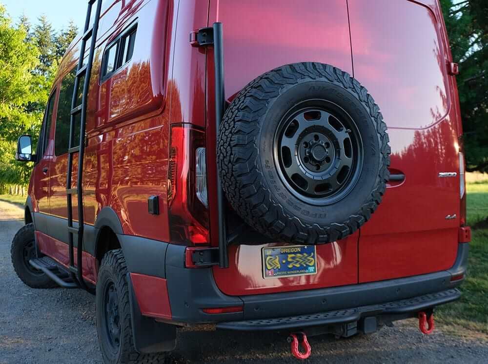 Sprinter Van Rear Tire Carrier + 180 Hinges