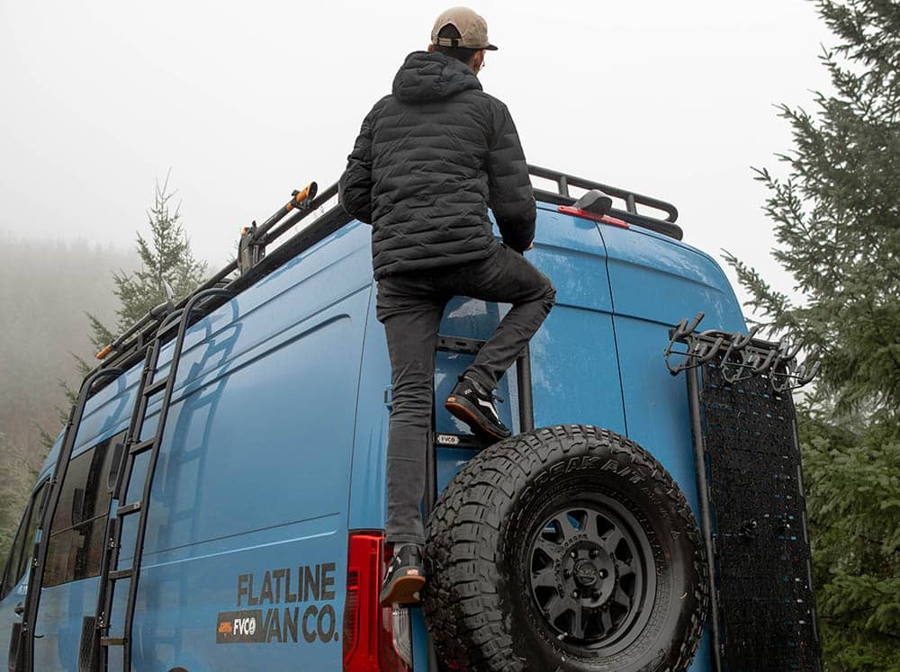 Sprinter Tire Carrier and Ladder + 180˚ Hinges