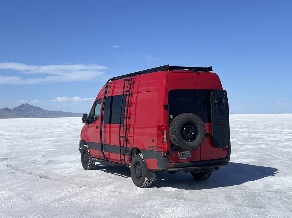 Sprinter Van Rear Tire Carrier + 180 Hinges