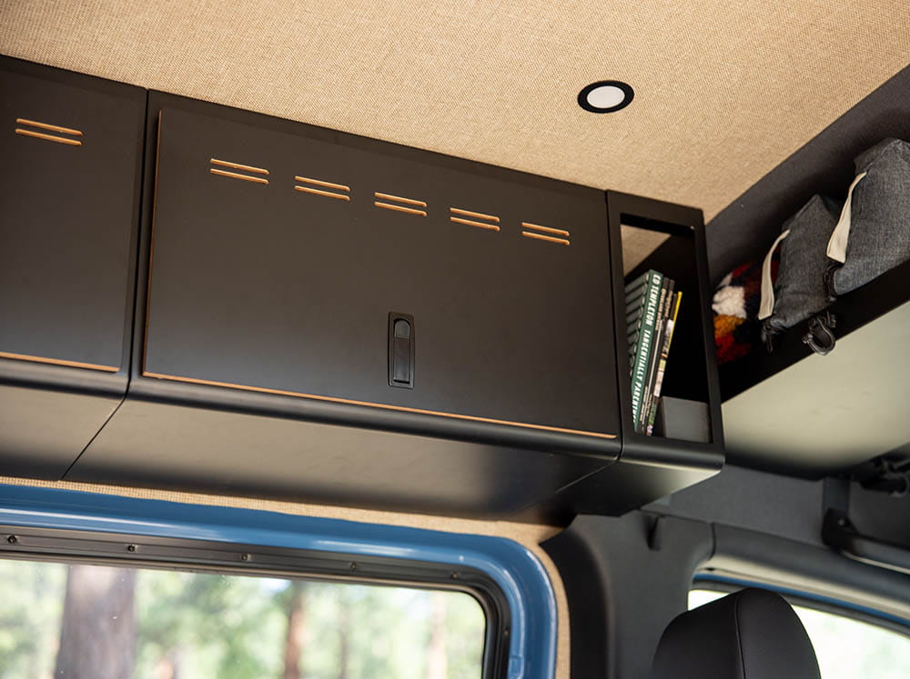 24" Upper Cabinet Grey - Black Door