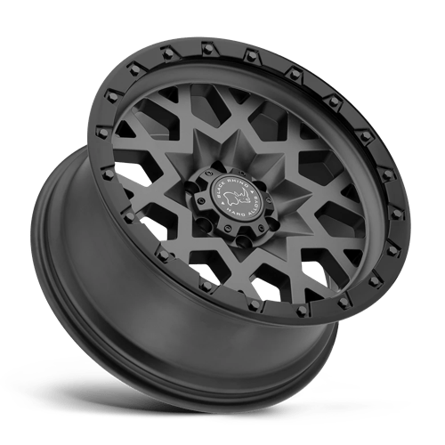 Black Rhino Hard Alloys Sprocket 20X9.5 -18 Matte Gunmetal W/ Black Ring