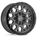 Black Rhino Hard Alloys Sprocket 20X9.5 -18 Matte Gunmetal W/ Black Ring