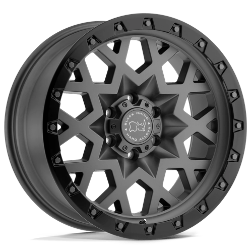 Black Rhino Hard Alloys Sprocket 20X9.5 -18 Matte Gunmetal W/ Black Ring