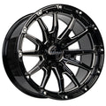 Anthem Off-Road Talon 20X10 -24 Gloss Black W/ Milled Edges