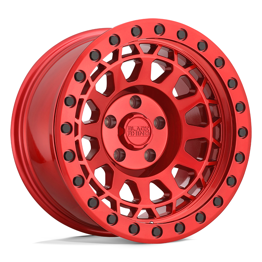 Black Rhino Hard Alloys Primm 18X9.5 -18 Candy Red W/ Black Bolts