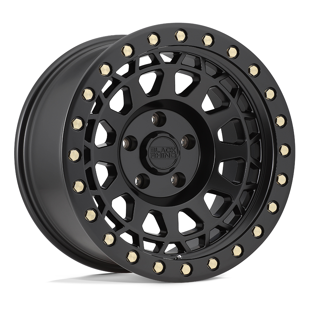 Black Rhino Hard Alloys Primm 20X9.5 +12 Matte Black W/ Brass Bolts