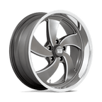 Us Mag 1Pc U133 Desperado 22X9 +25 Anthracite Milled Diam-Cut Lip