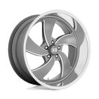 Us Mag 1Pc U133 Desperado 22X8.5 +1 Anthracite Milled Diam-Cut Lip