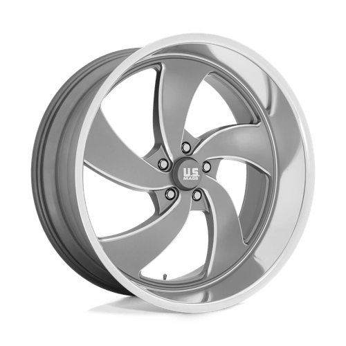 Us Mag 1Pc U133 Desperado 24X10 +5 Anthracite Milled Diam-Cut Lip