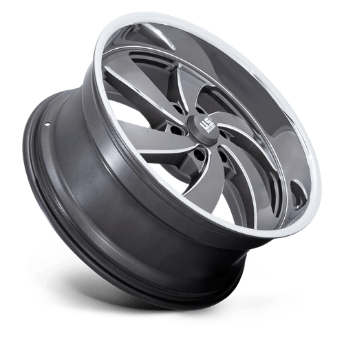 Us Mag 1Pc U133 Desperado 22X10 +25 Anthracite Milled Diam-Cut Lip