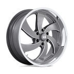 Us Mag 1Pc U133 Desperado 22X9 +25 Anthracite Milled Diam-Cut Lip