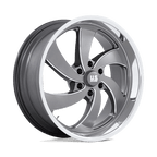 Us Mag 1Pc U133 Desperado 22X10 +25 Anthracite Milled Diam-Cut Lip