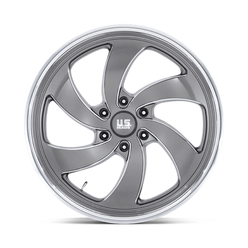 Us Mag 1Pc U133 Desperado 22X10 +25 Anthracite Milled Diam-Cut Lip
