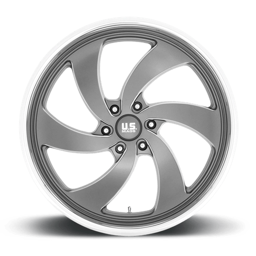 Us Mag 1Pc U133 Desperado 24X9 +25 Anthracite Milled Diam-Cut Lip