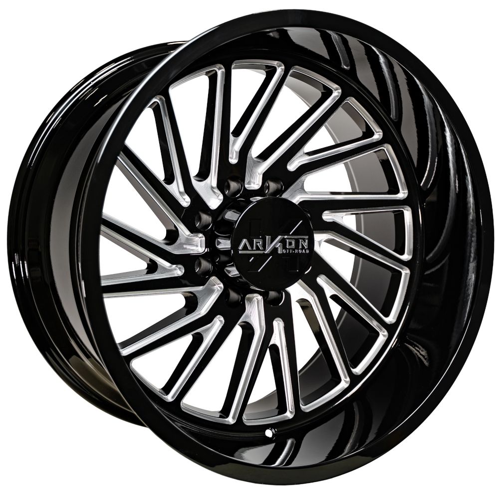 Arkon Off-Road Kennedy 22X12 -51 Gloss Black W/ Milled Edges